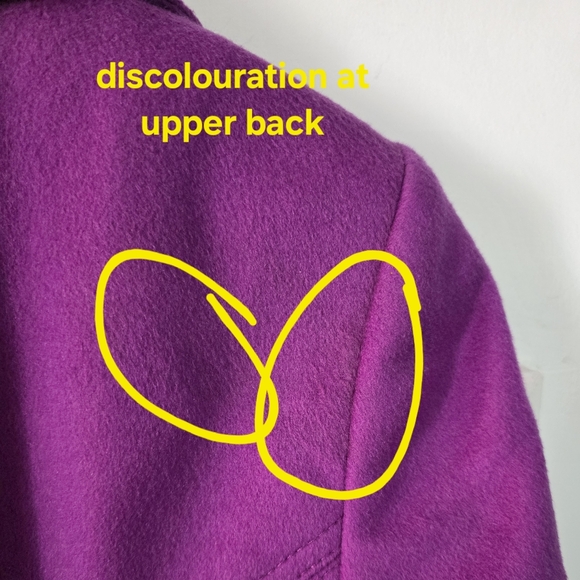 Reiss Purple Wool Cashmere Fit Flare Kat Trench Coat - Picture 7 of 11